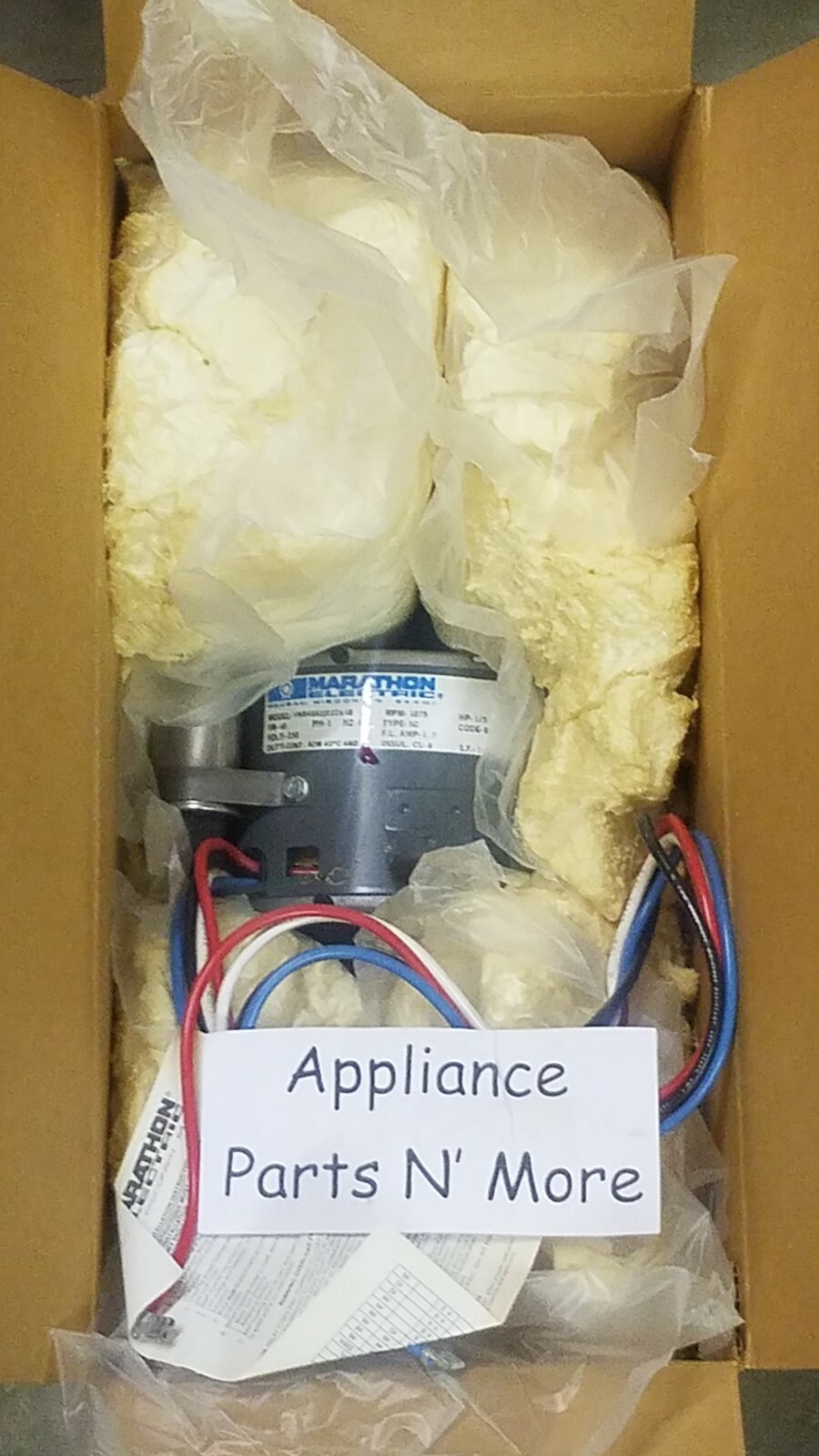 MARATHON ELECTRIC MOTOR 1/5HP PART: X201, S87-971, OR 48A11O1064 NEW PART MARATHON ELECTRIC MOTOR 1/5HP PART: X201, S87-971, OR 48A11O1064 NEW PART