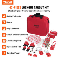 VEVOR 47-PC Lockout Tagout Kit | Safety LOTO Kit with Carrying Bag picture