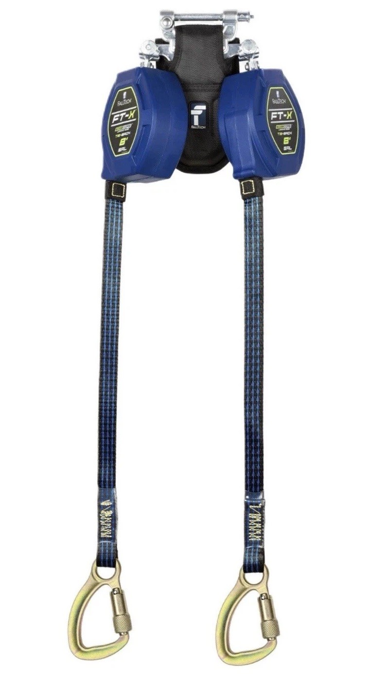 8' FALLTECH 84108TP8 FT-X EdgeCore Twin-leg with Tie-Back Class 2 LE, SRL, Blue 8' FALLTECH 84108TP8 FT-X EdgeCore Twin-leg with Tie-Back Class 2 LE, SRL, Blue