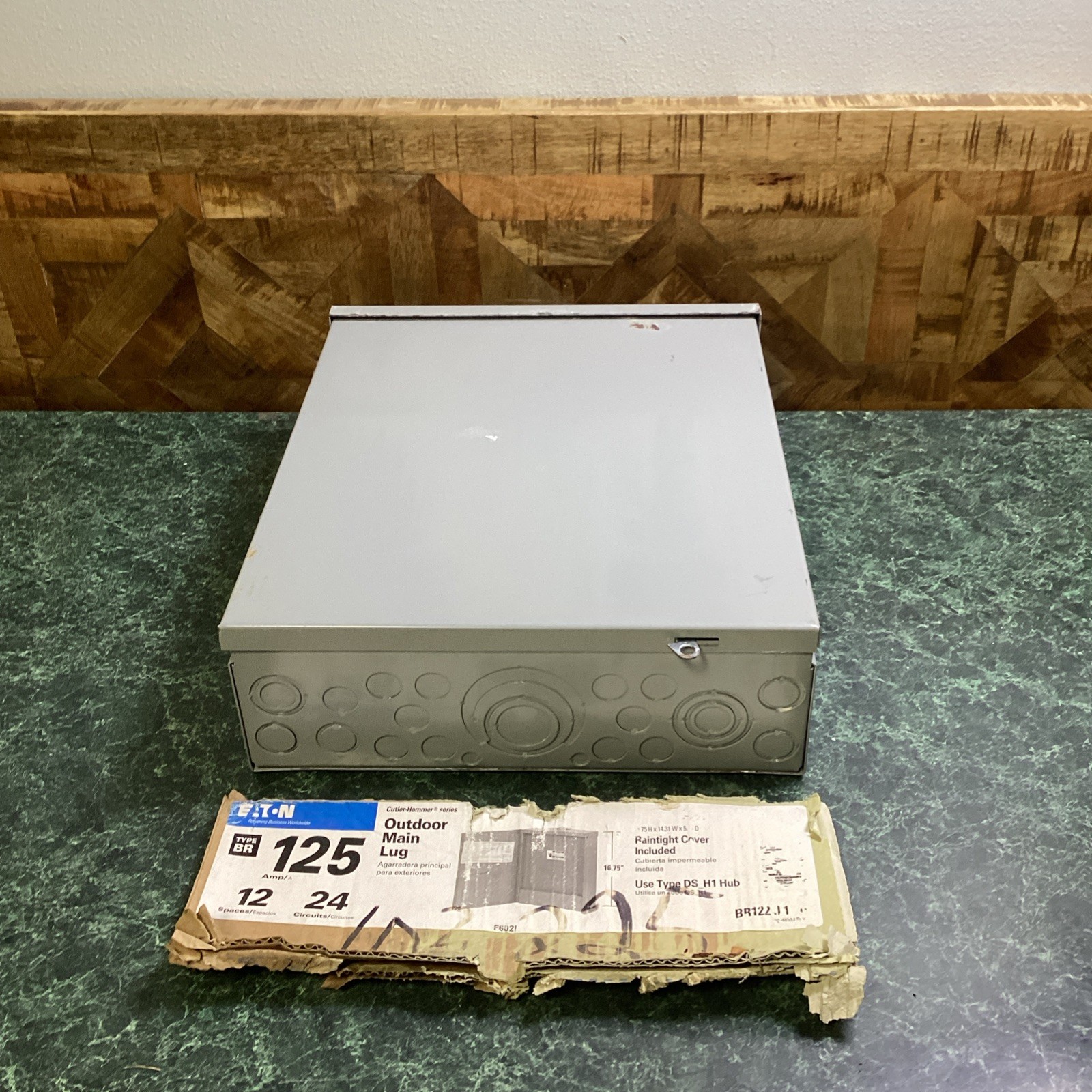 Eaton BR1224L125RG Outdoor Panel Main Lug 125 Amp 12 Spaces 24 Circuits  Breaker