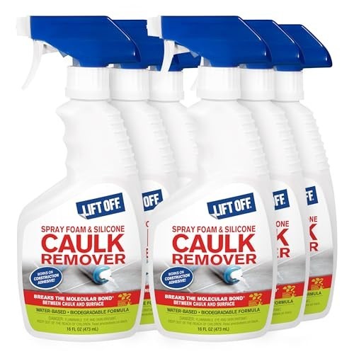 Caulk Remover Liquid, Pack of 6 Bottles, 96 Fluid Ounces, Multi-Surface Use Caulk Remover Liquid, Pack of 6 Bottles, 96 Fluid Ounces, Multi-Surface Use