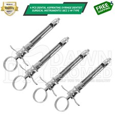 4 German Grade Dental Anesthetic Syringe Self-Aspirating 1.8CC-Surgical Inst picture
