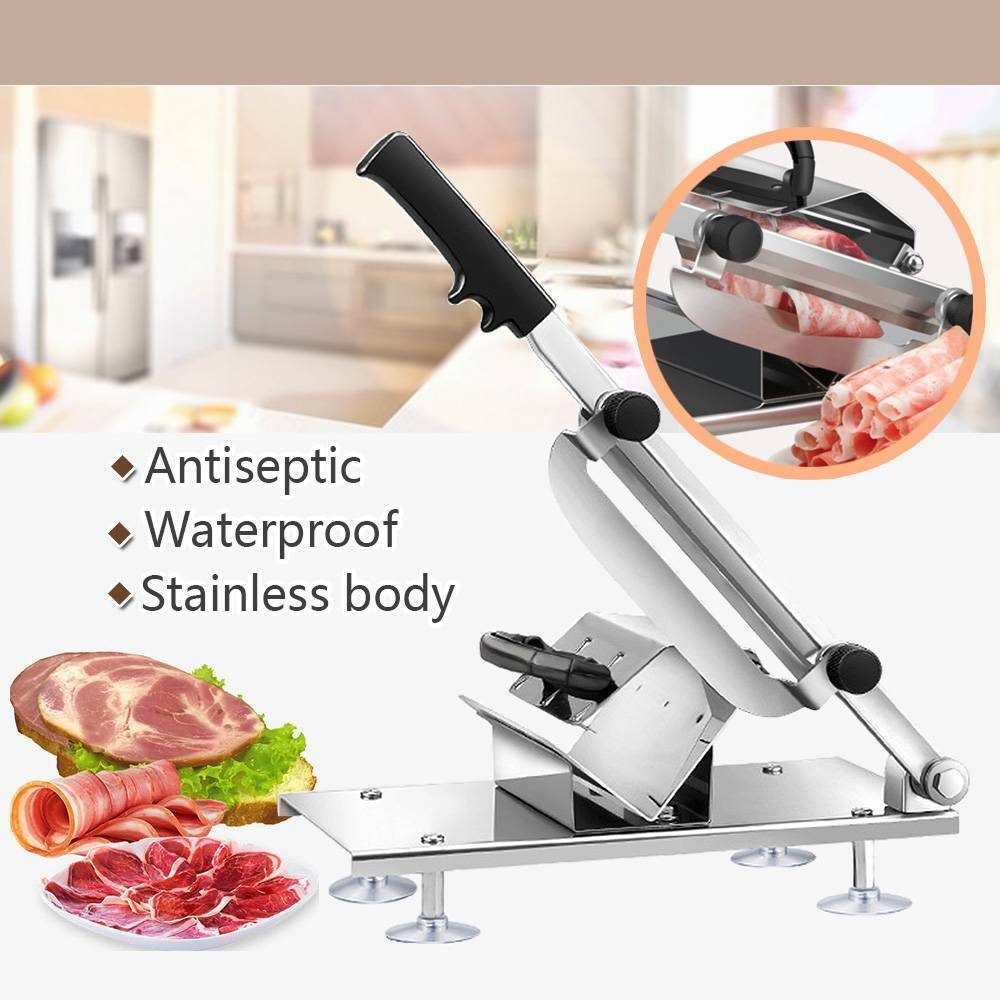 Stainless Steel Manual Frozen Meat Slicer Mutton Ham Beef Cutter Cutting Machine