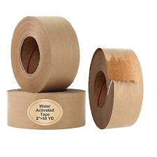 Water Activated Tape Brown Reinforced Kraft Paper Carton Sealing Gummed Tape picture