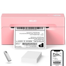 Nelko Bluetooth Thermal Shipping Label Printer, 4x6 PL70E, Pink picture