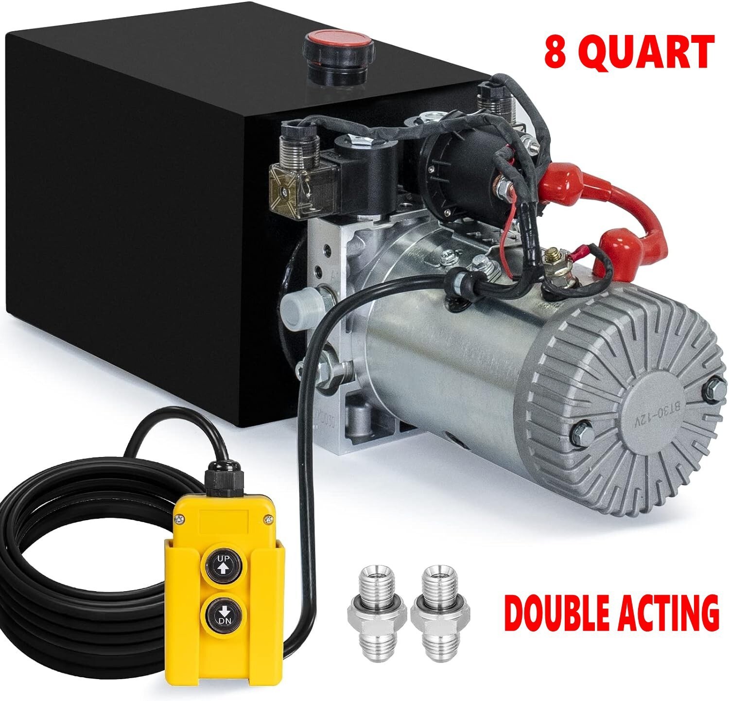 Double Acting Hydraulic Pump Dump Trailer 8 Quart 12V DC Unit Pack Power Unit Double Acting Hydraulic Pump Dump Trailer 8 Quart 12V DC Unit Pack Power Unit