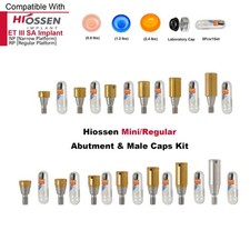 US Locator Overdenture Abutment & Male Cap Inserts  Kit for Hiossen R/M Platform picture