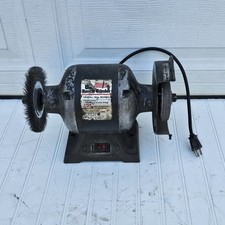 Vintage Collin’s Quality Tool 6” Inch Bench Grinder LF-137 Wire Brush TESTED  picture