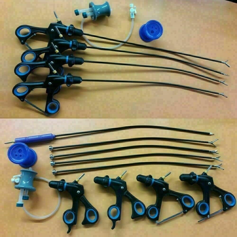 SILS Single Laparoscopic Incision Port Grasper Forceps Inst Set 8Pc 5mm ADDLER