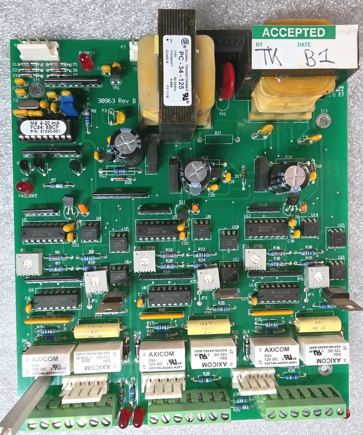 Foxboro Invensys Eurotherm 30963 Rev B Dual Loop Control Board Working Pull Foxboro Invensys Eurotherm 30963 Rev B Dual Loop Control Board Working Pull