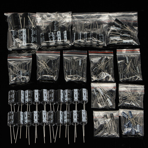 120pcs 50V 15 Values 1uF-2200uF Assorted Electrolytic Capacitor Assortment Kit3 120pcs 50V 15 Values 1uF-2200uF Assorted Electrolytic Capacitor Assortment Kit3