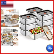 IANFAN 10 Pcs 50oz Stainless Steel Food Storage Containers with Lids picture