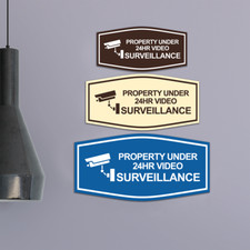 Fancy Property Under 24Hr Video Surveillance (Camera) Wall or Door Sign picture