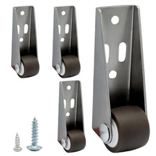 4 Pcs Low Profile Caster Wheels, Side Mount Rubber Small Casters picture