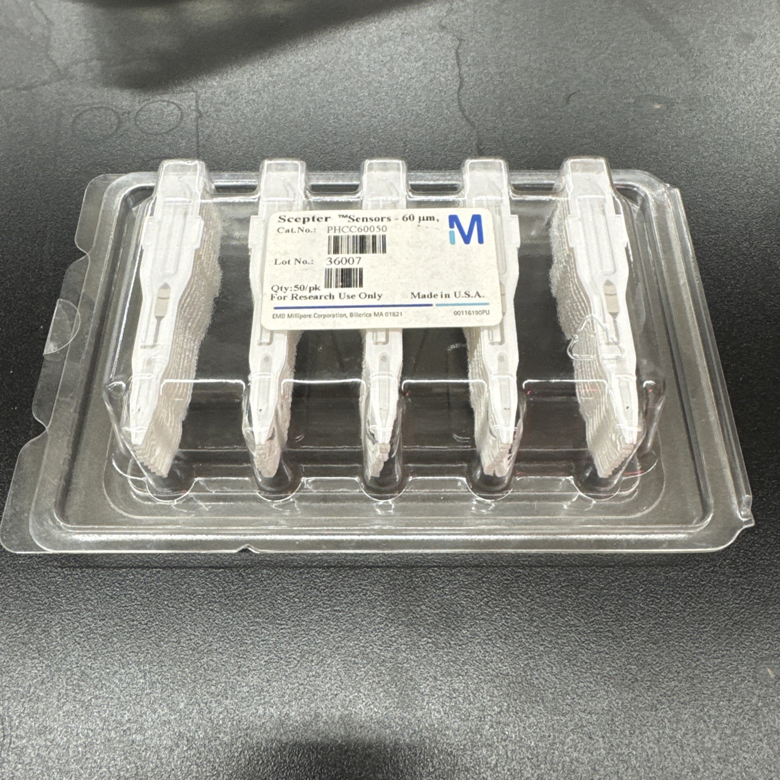 Millipore Scepter 60µm Sensors PHCC60050 Cell Counter Tips, 50/Pack Millipore Scepter 60µm Sensors PHCC60050 Cell Counter Tips, 50/Pack