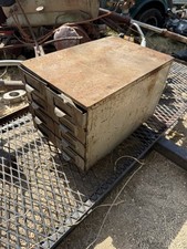 Vintage Steel Industrial Card Catalog Cabinet 8 Drawer Organizer Storage Box picture
