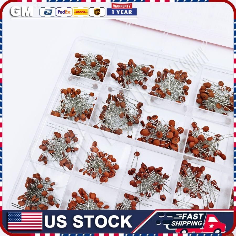 960Pcs/Lot X 2PF-0.1UF 50V 24Value*40Pcs Ceramic Capacitor Assortment Kit US 960Pcs/Lot X 2PF-0.1UF 50V 24Value*40Pcs Ceramic Capacitor Assortment Kit US