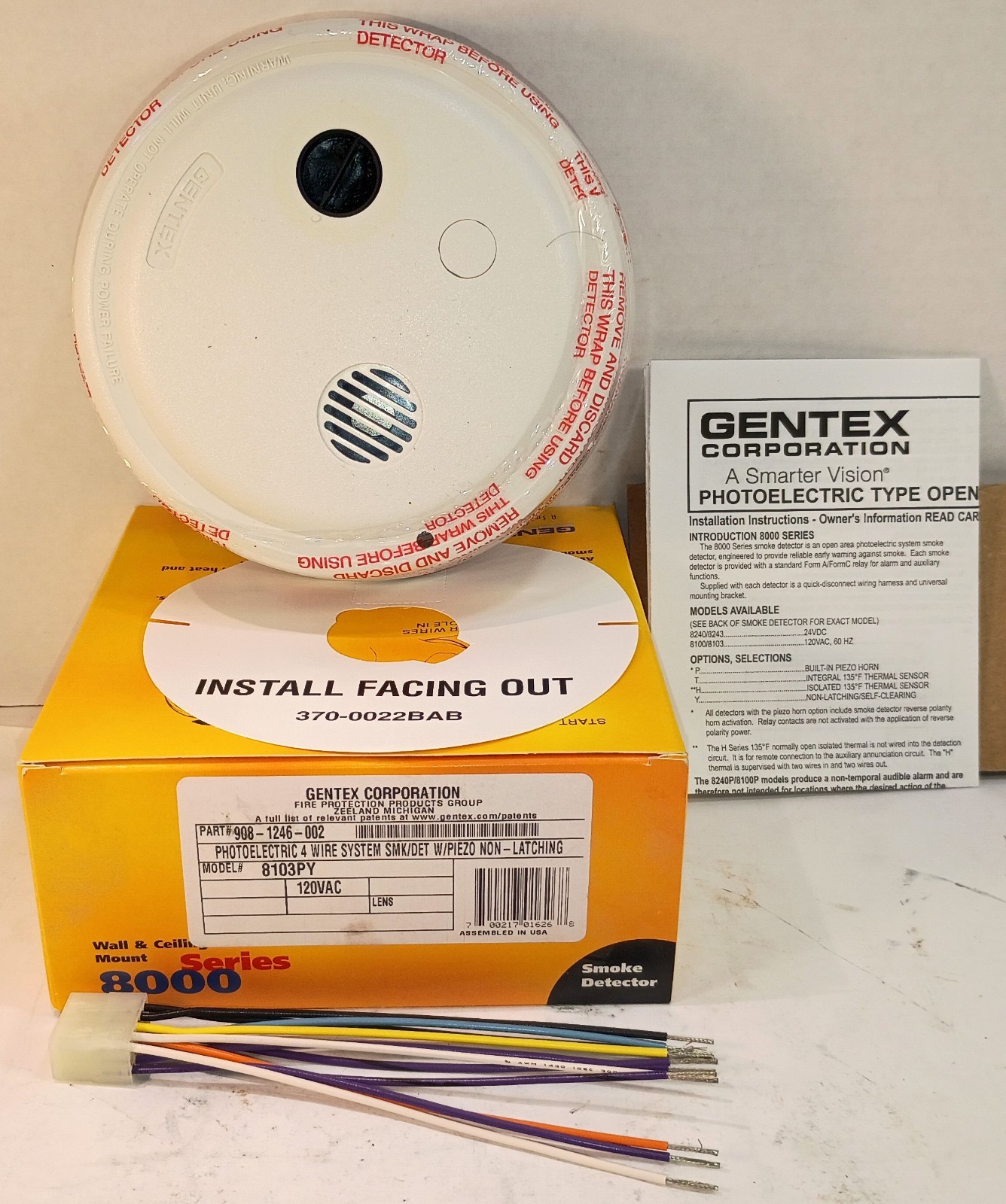 1 NEW GENTEX 8103PY Y CIRCUIT PHOTOELECTRIC SMOKE DETECTOR NIB ***MAKE OFFER*** 1 NEW GENTEX 8103PY Y CIRCUIT PHOTOELECTRIC SMOKE DETECTOR NIB ***MAKE OFFER***
