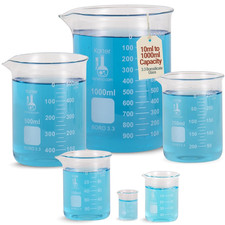 Karter Scientific, 3.3 Boro, Griffin Low Form, Glass Beaker Set - 6 Sizes - 10Ml picture