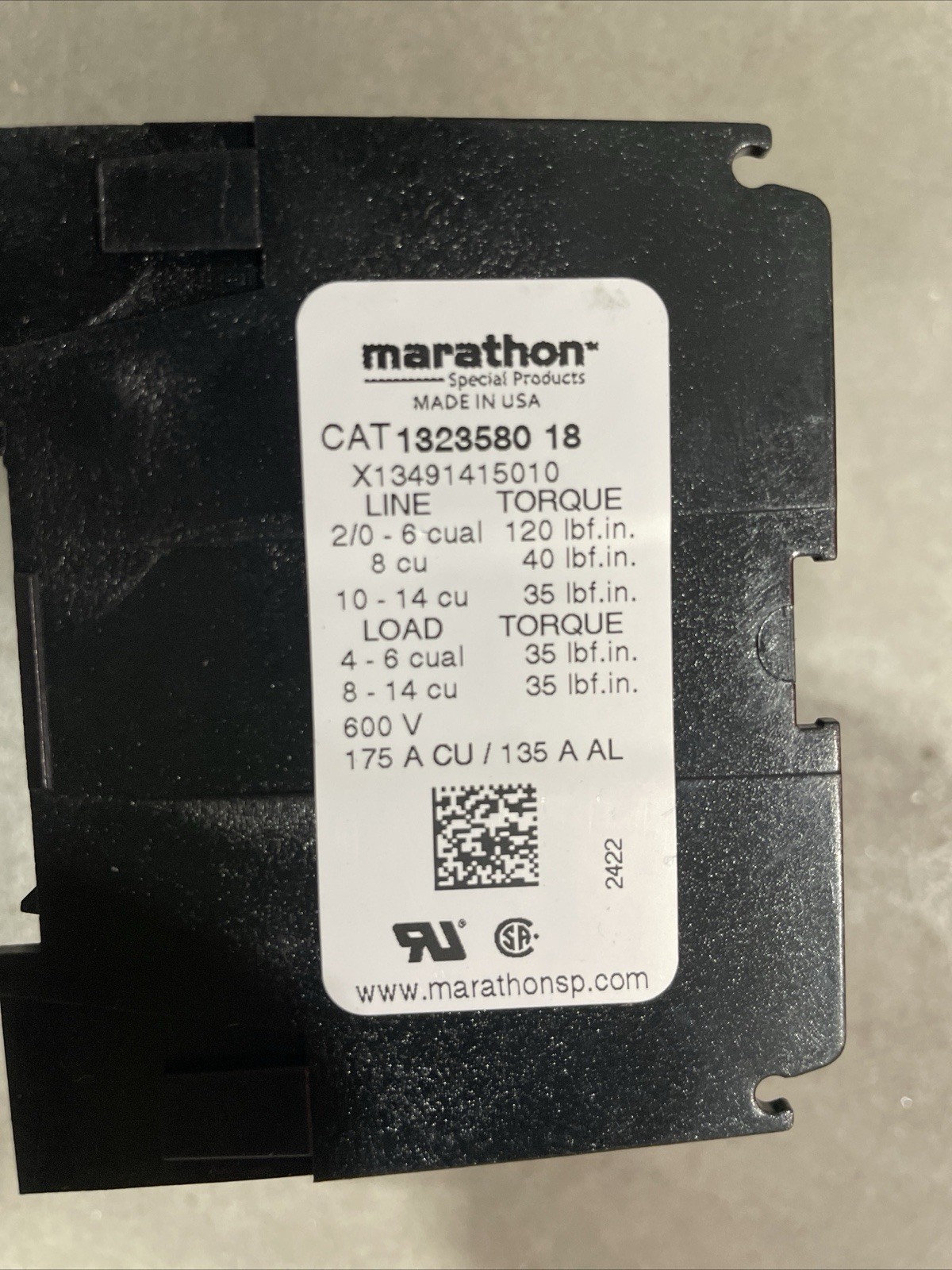 Marathon Cat 1323580 18 Terminal Block Marathon Cat 1323580 18 Terminal Block