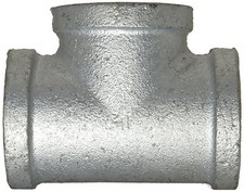 New 4” Galvanized Steel Straight Tee 4