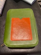 Green Leather Travel Journal and Organize with Card Holder picture