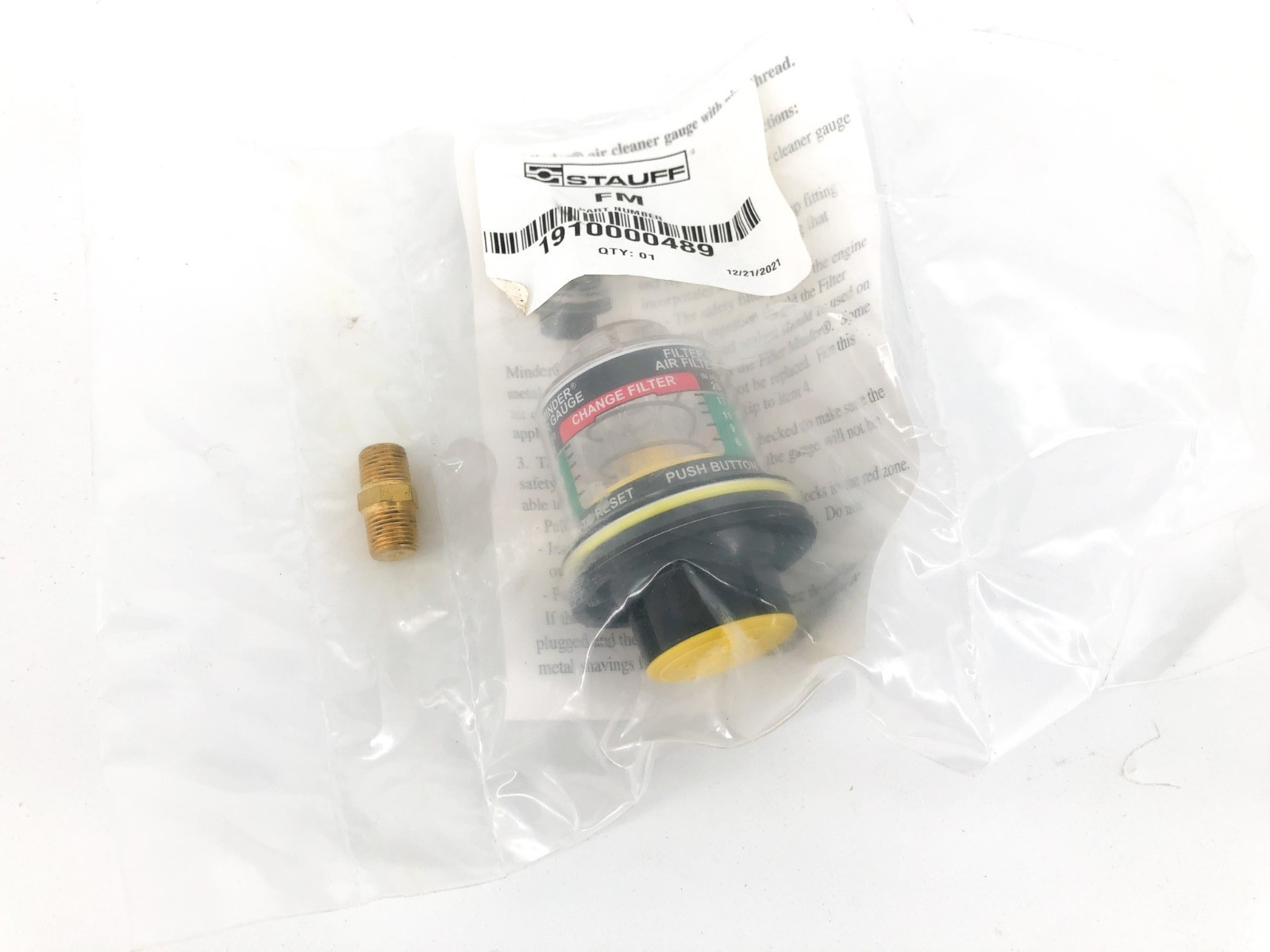 New Stauff FM 1910000489 Filter Minder Indicator 135501-00820