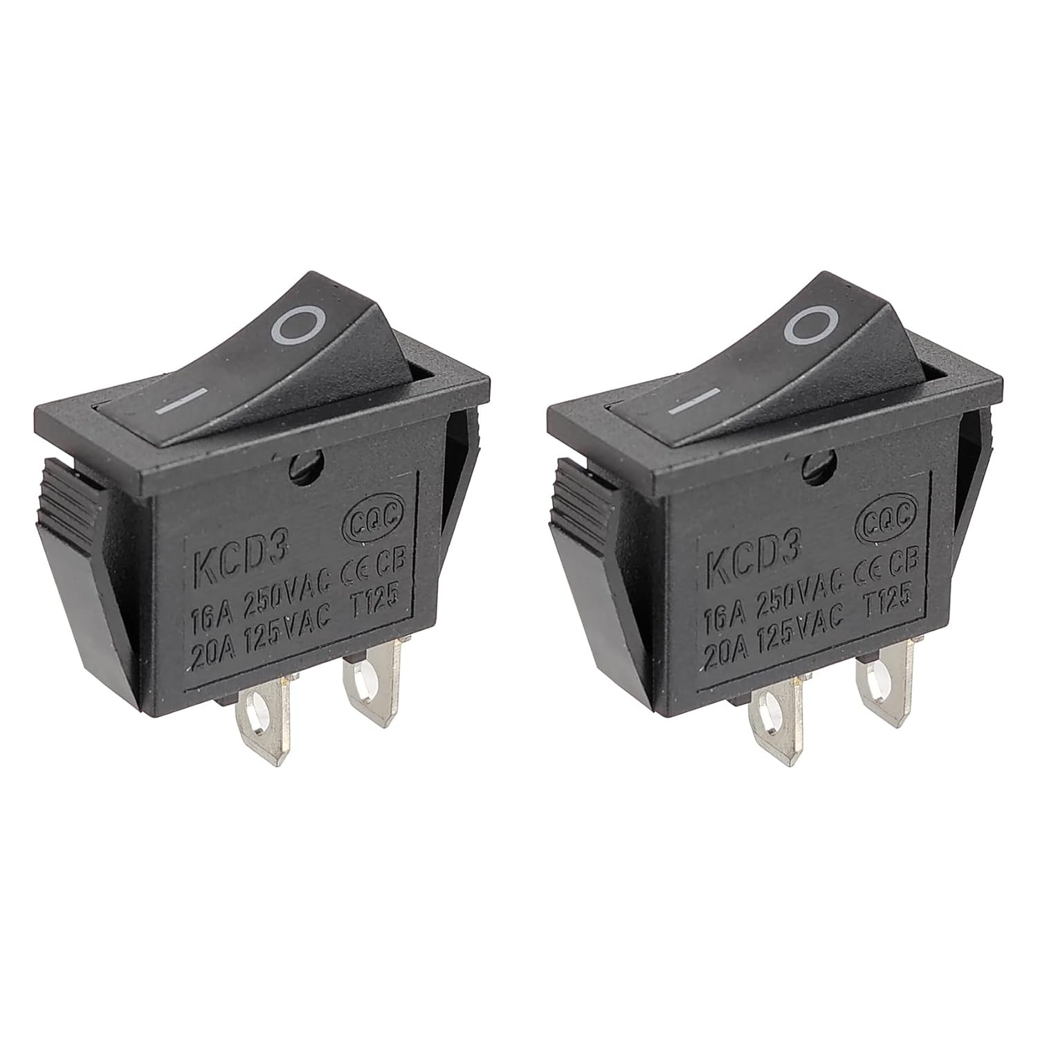 2Pcs Rocker Switch ON/Off 2 Position 2 Pin, AC 15A/250V, 20A/125V,KCD3 Toggle Po 2Pcs Rocker Switch ON/Off 2 Position 2 Pin, AC 15A/250V, 20A/125V,KCD3 Toggle Po