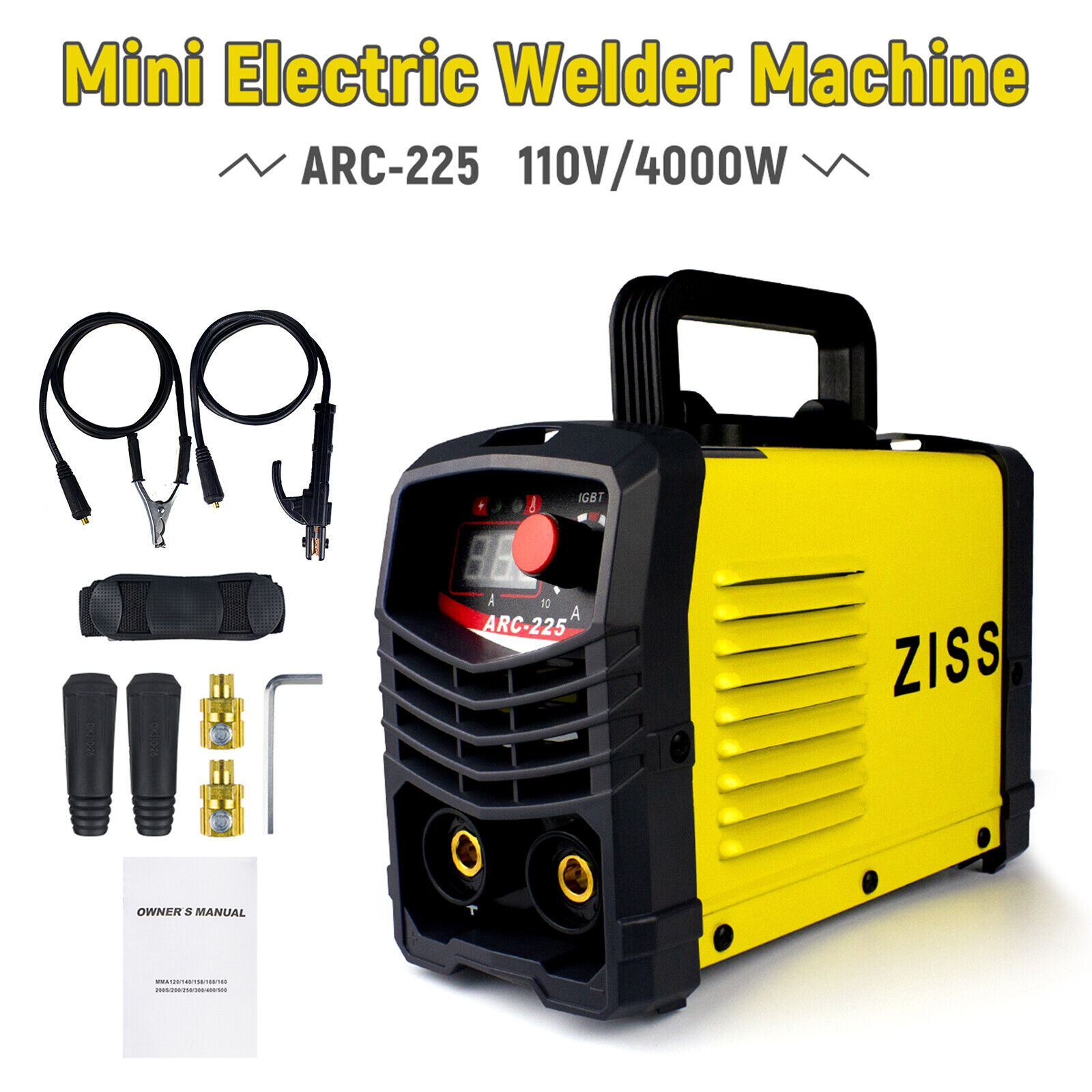110V 225A Mini Electric Welding Machine IGBT Inverter ARC MMA Stick Welder Weld