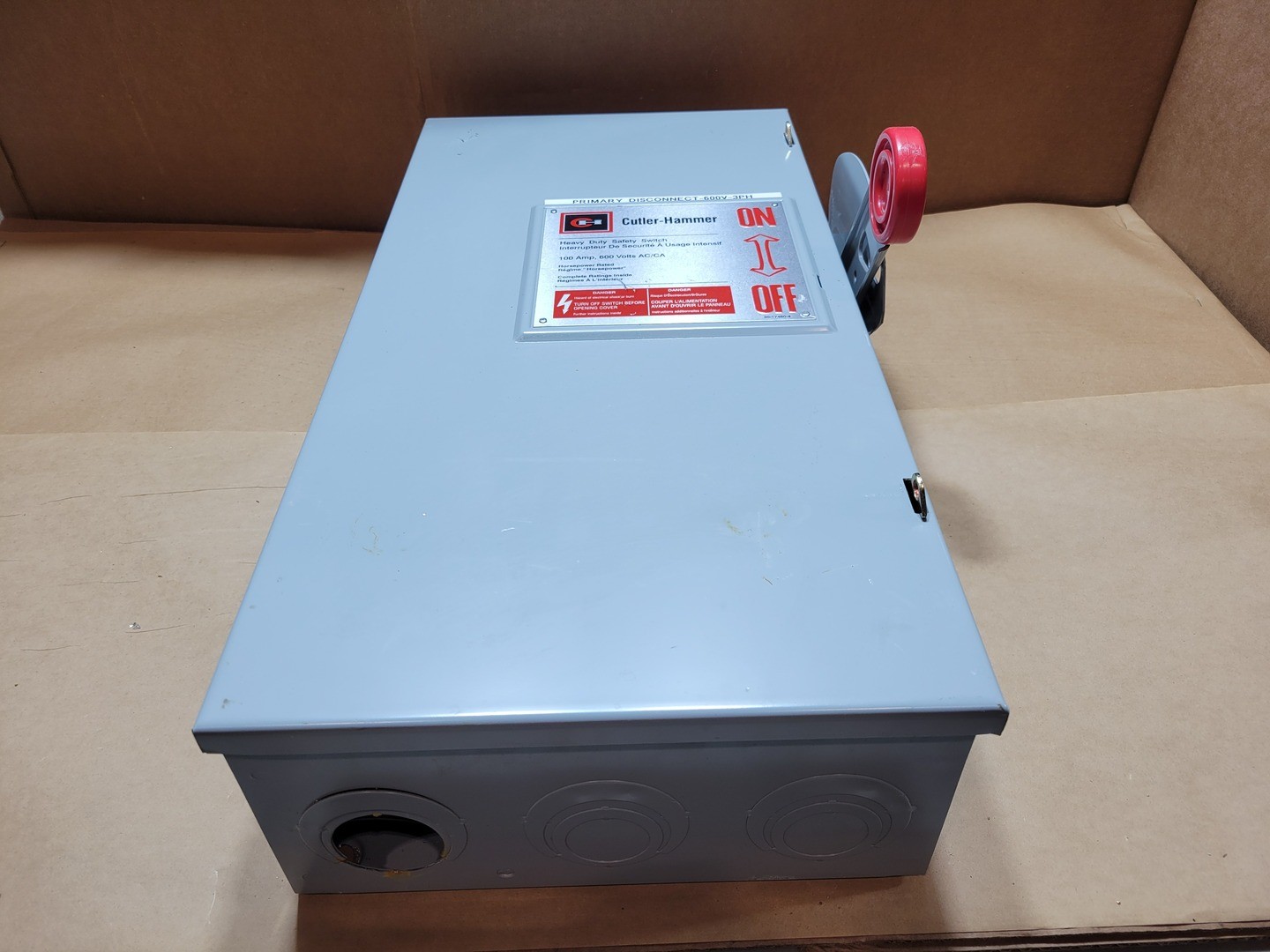 Eaton 1HD363NF 100A 3-Phase 600V Heavy Duty Safety Switch – Electrical
