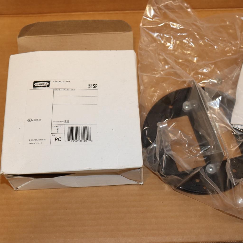 One Hubbell Wiring Device S1SP Floor Sub-Plate, Floor Box Type 2 Gang More Avail