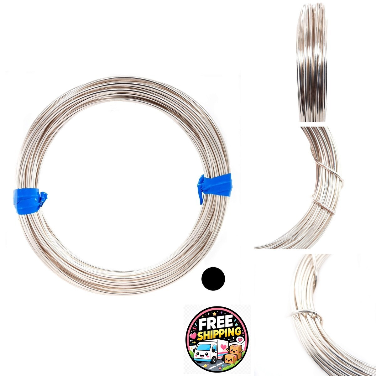 CRAFT WIRE 999 Fine Silver Wire, 20 Gauge, Round, Dead Soft, 15FT