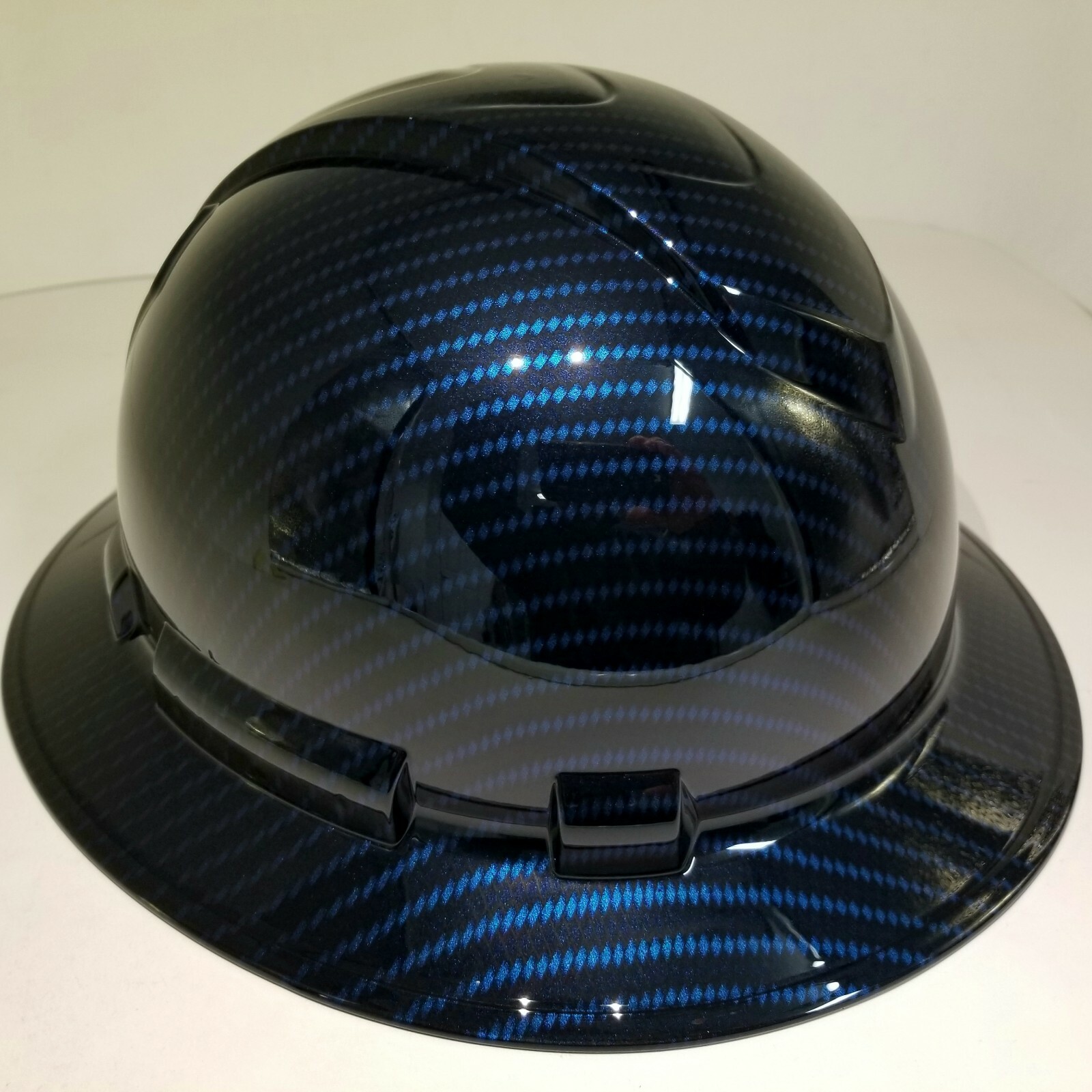 NEW FULL BRIM Hard Hat custom hydro dipped Deep blue candy carbon fiber sick NEW FULL BRIM Hard Hat custom hydro dipped Deep blue candy carbon fiber sick