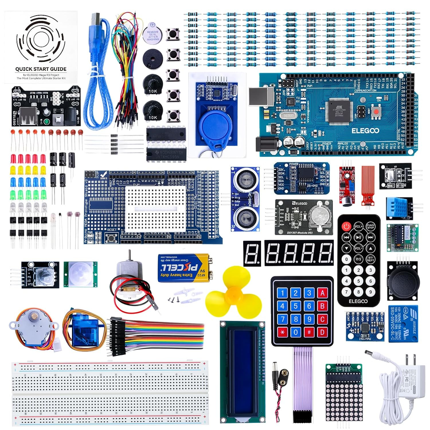 ELEGOO Mega R3 Project the Most Complete Ultimate Starter Kit with Tutorial