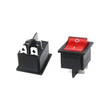 2 PCS Red Button On-Off 4 Pin DPST Boat Rocker Switch For 16A 250V 20A 125V AC picture