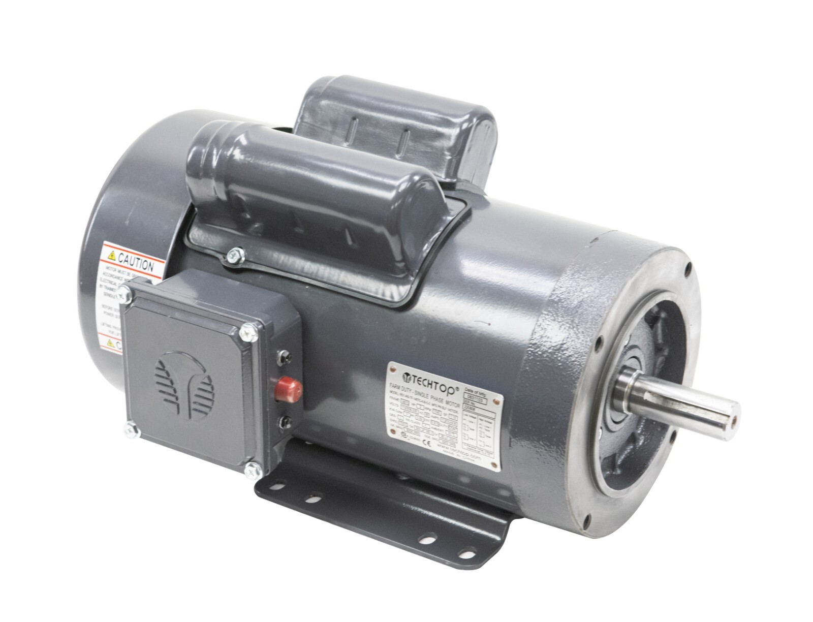 Techtop Electric Motor 1 HP 1800 Rpm 1-PH 115/208-230 Volt 143TC Frame C-Face Techtop Electric Motor 1 HP 1800 Rpm 1-PH 115/208-230 Volt 143TC Frame C-Face