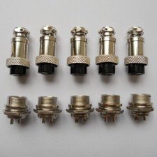 5pcs Aviation Plug Male Female Wire Panel Metal Connector 16mm 2 pin GX16-2 M61 picture
