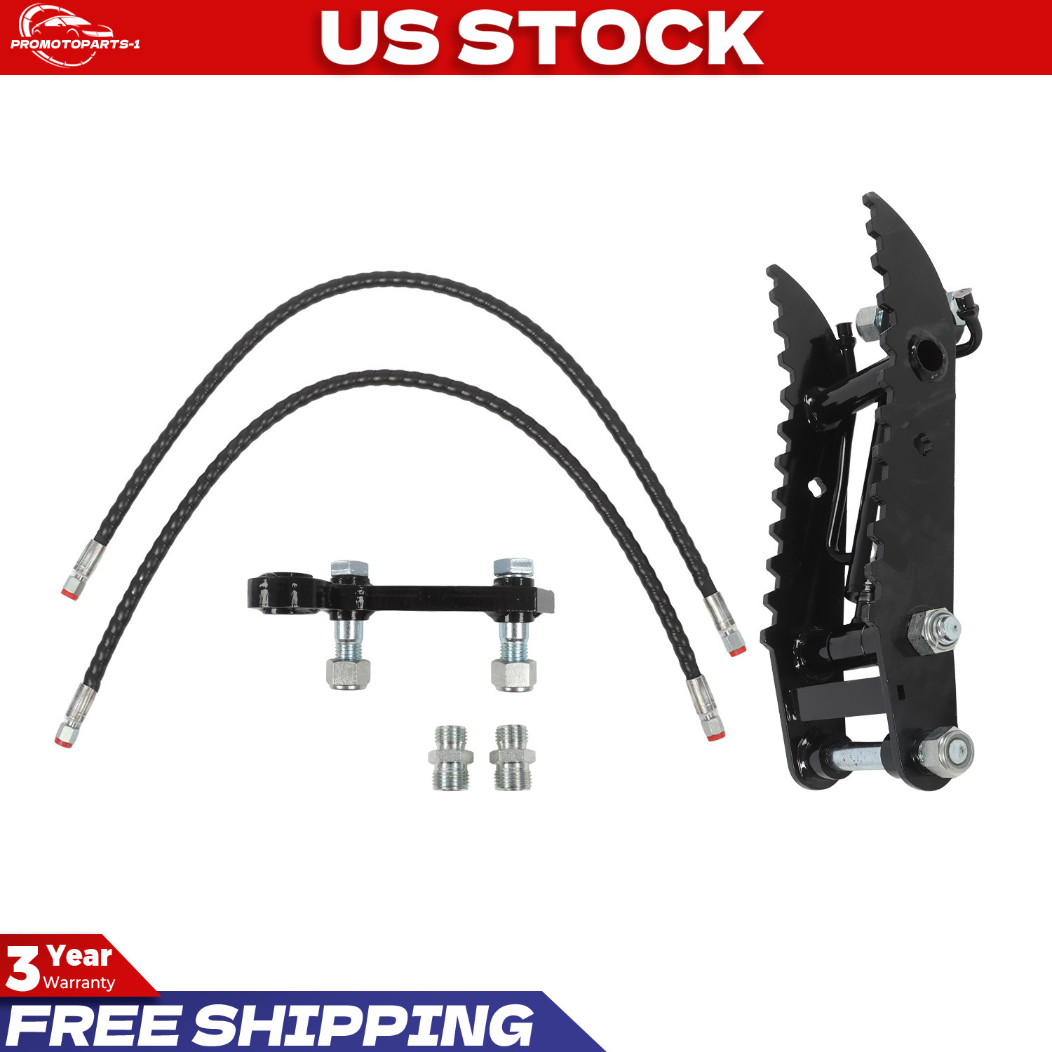 3-Holes Hydraulic Thumb Clip Clamp For Mini Excavator Small Digger