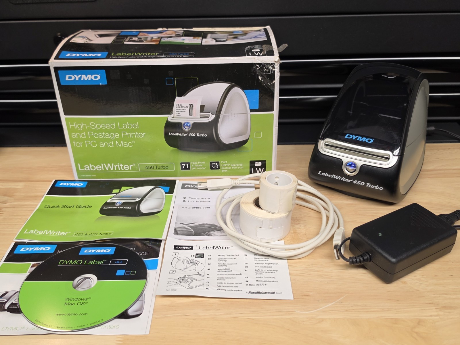 Dymo LabelWriter 450 Turbo Thermal Label Printer - Black (1750283) Dymo LabelWriter 450 Turbo Thermal Label Printer - Black (1750283)