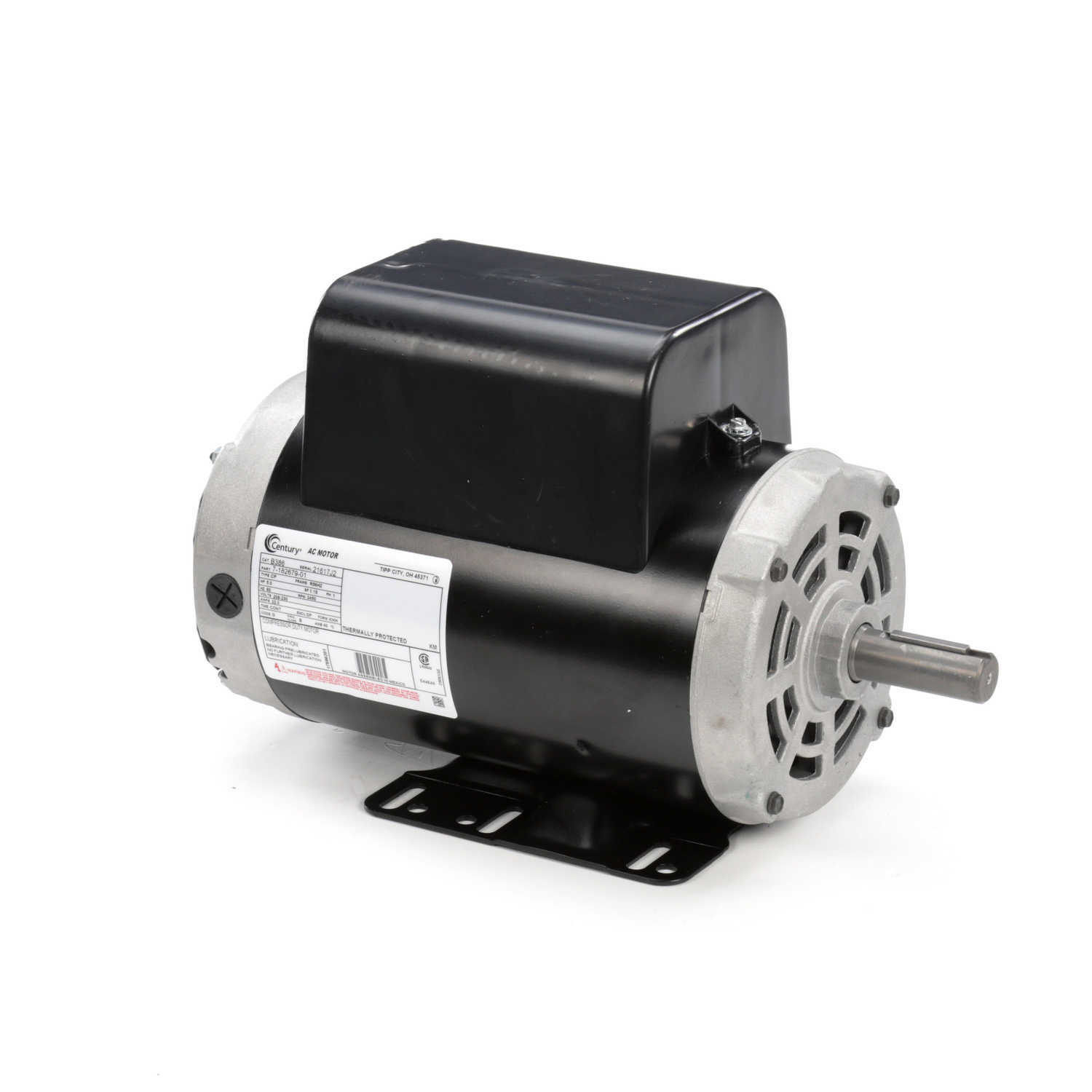 Century B386 Electric Motor 5 HP 3450 Rpm 1PH 208-230 Volt 56HZ Frame Century B386 Electric Motor 5 HP 3450 Rpm 1PH 208-230 Volt 56HZ Frame