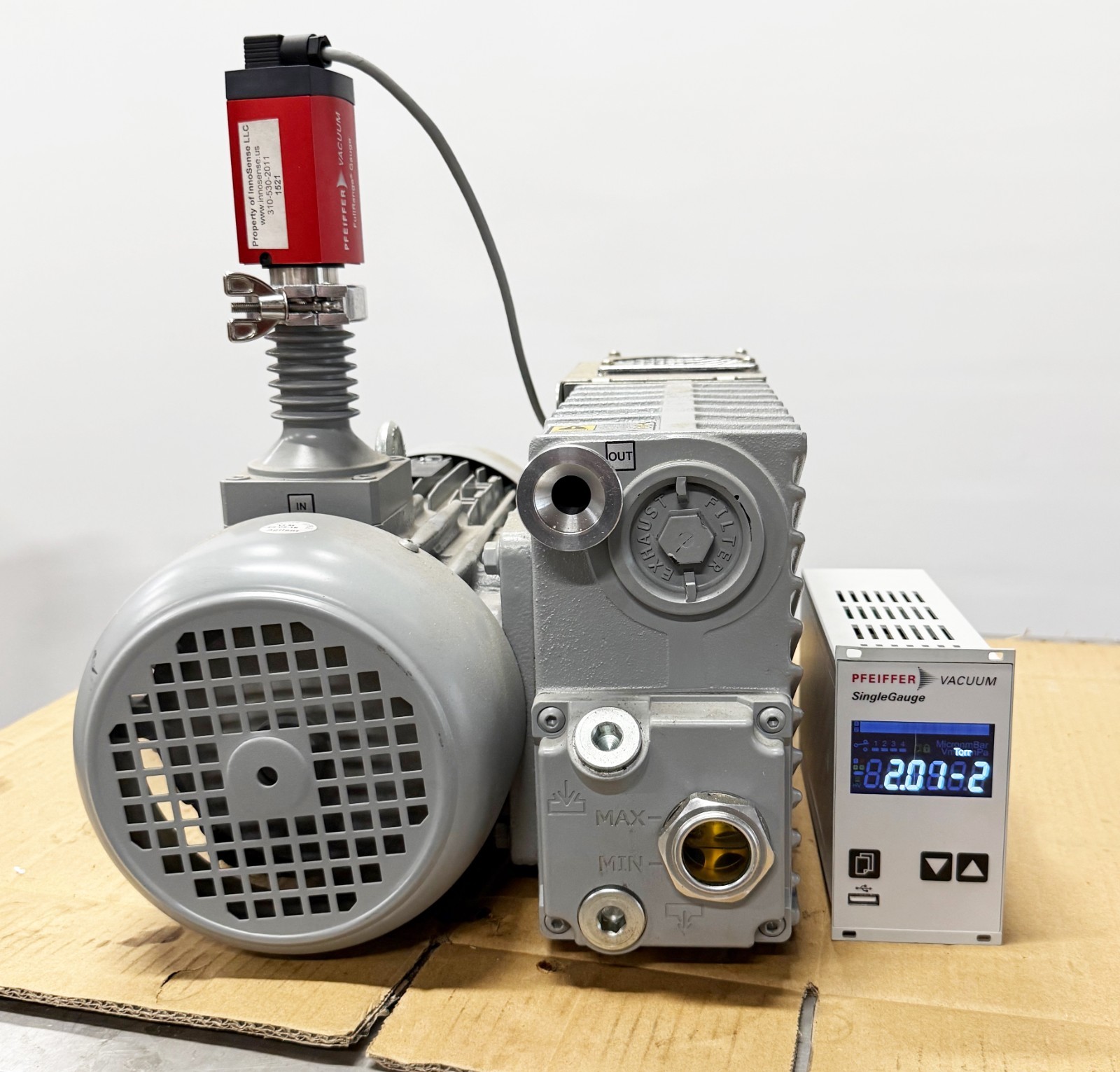 Agilent Technologies MS40+ Rotary Vane Vacuum Pump G1960-80040 Tested 2x10-2 Tor Agilent Technologies MS40+ Rotary Vane Vacuum Pump G1960-80040 Tested 2x10-2 Tor