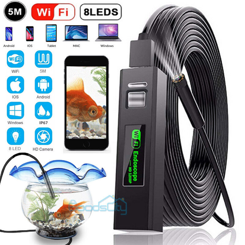 2023 NEW WiFi Borescope Endoscope Snake Inspection Camera for iPhone Android iOS