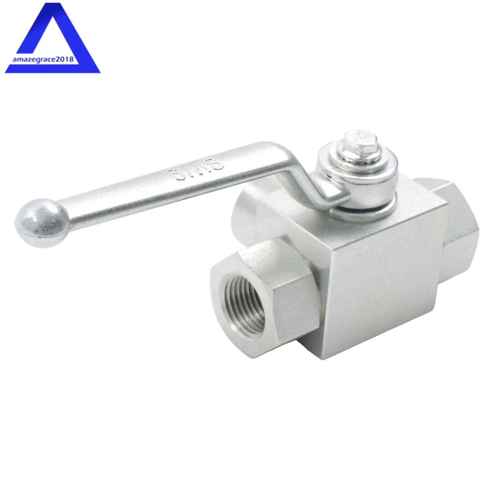 High Pressure 3 Way Ball Valve 1/2 inch NPT Female Hydraulic Ball Valve L-Bore