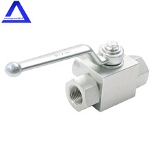 High Pressure 3 Way Ball Valve 1/2 inch NPT Female Hydraulic Ball Valve L-Bore picture