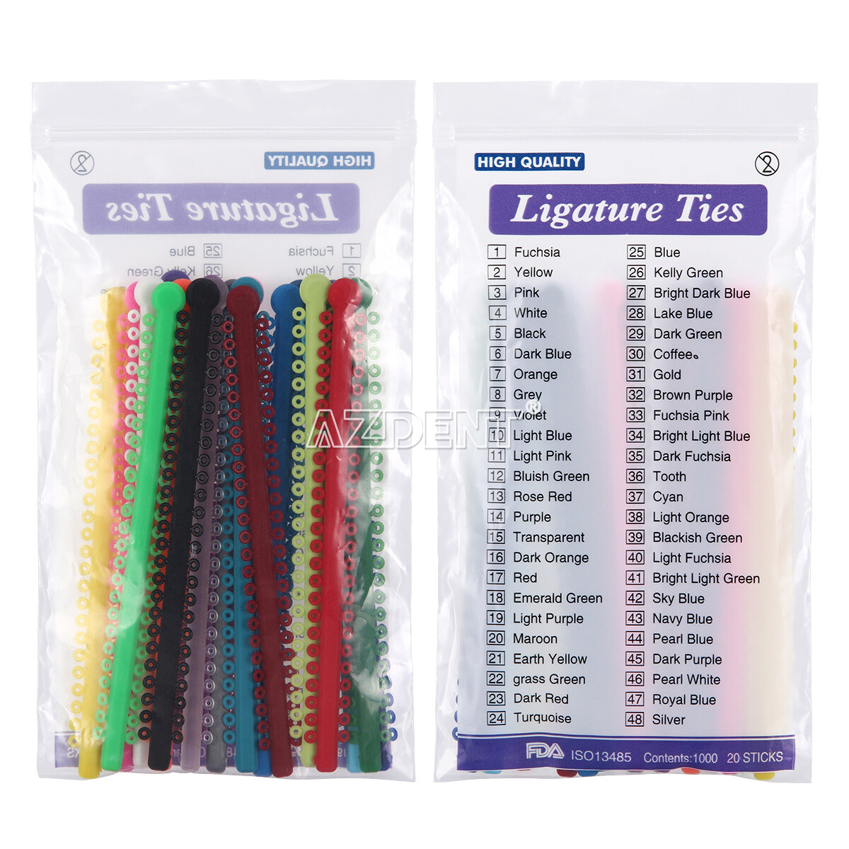 1000Pc Dental Orthodontic Ligature Ties Elastic Rubber Bands 23 Colors for Brace 1000Pc Dental Orthodontic Ligature Ties Elastic Rubber Bands 23 Colors for Brace