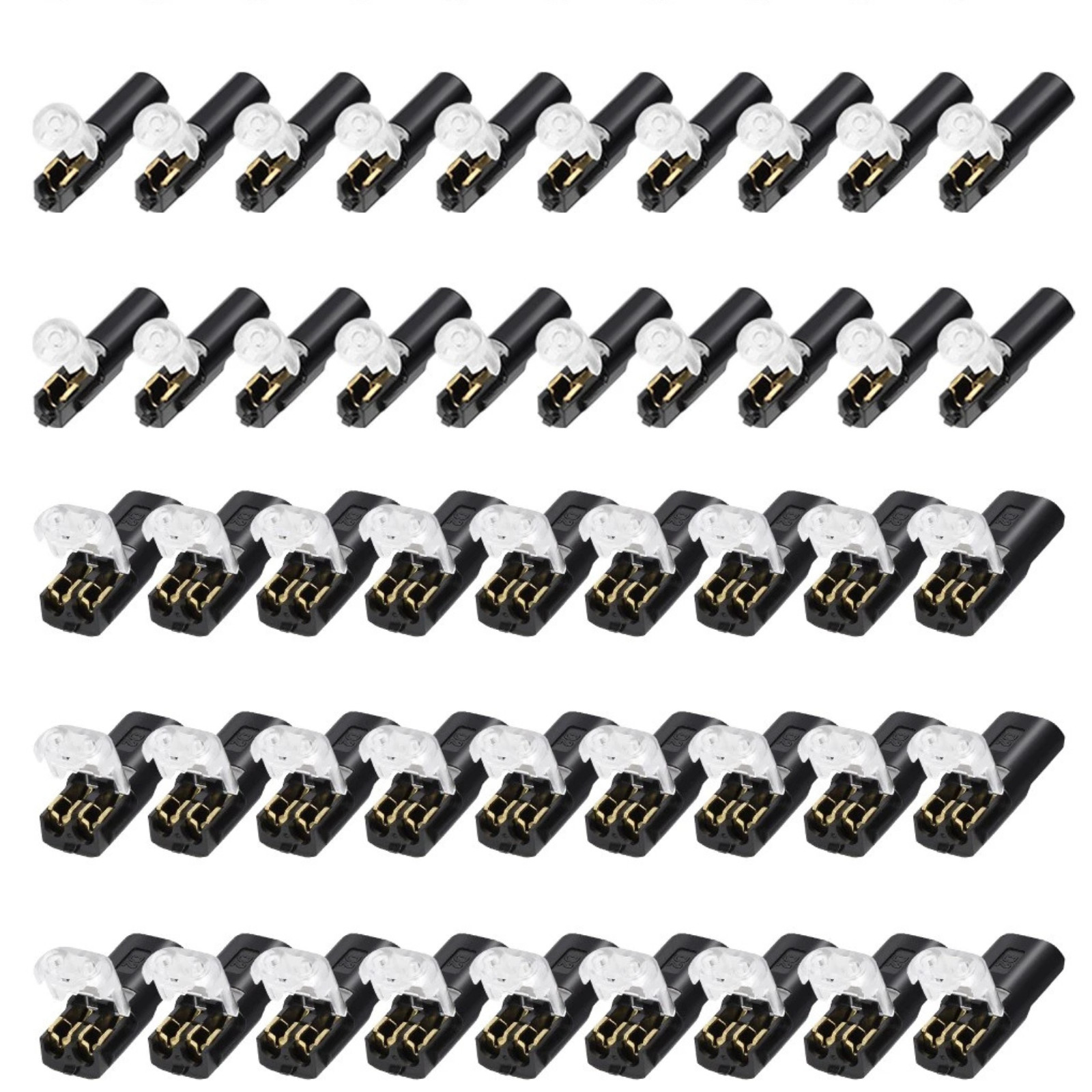 80 PCS Plug-In Quick Wire Connectors, Reusable Clamp Terminal Blocks ...