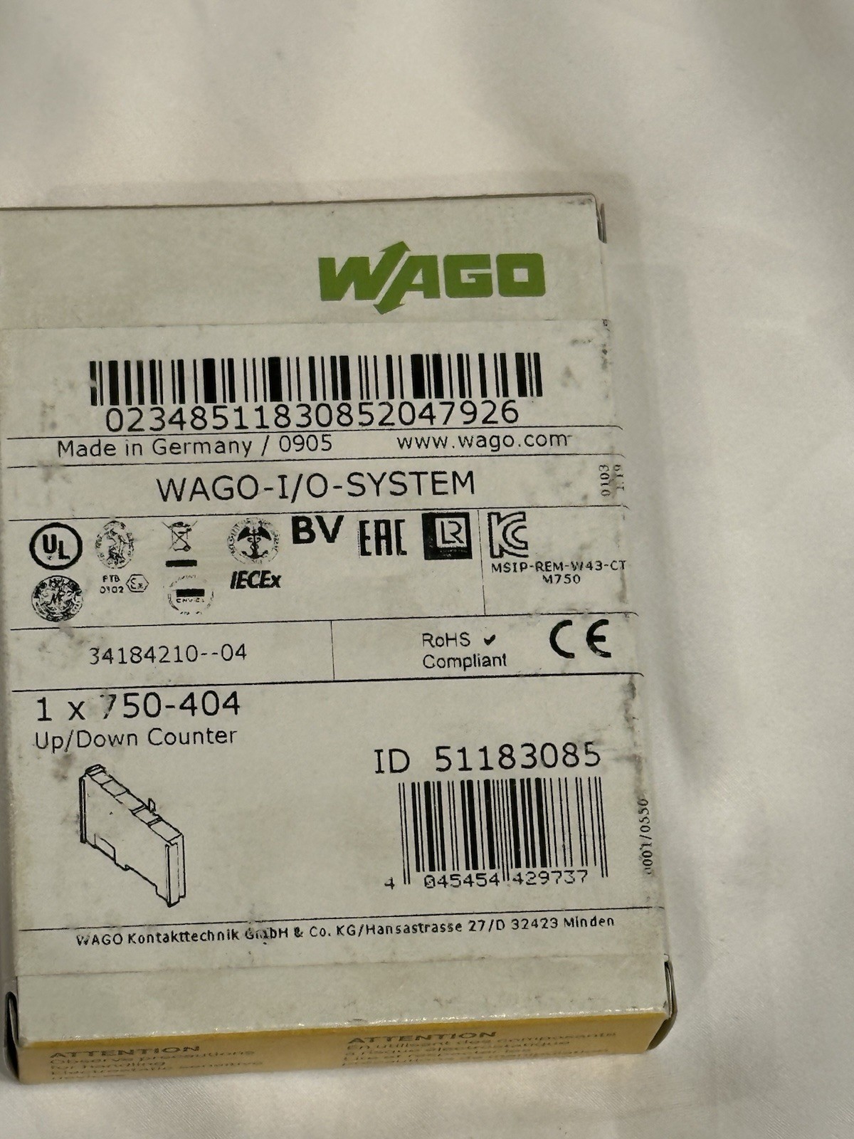 *NEW* WAGO 750-404 Up/Down Counter PLC Input/Output Module WAGO-I/O-System