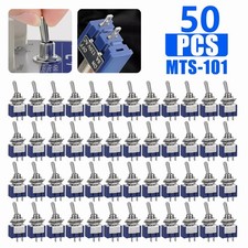 50Pcs MTS-101 2 Position Toggle Switch Kit 2 Pin SPST ON-OFF 6A 125VAC US Stock picture