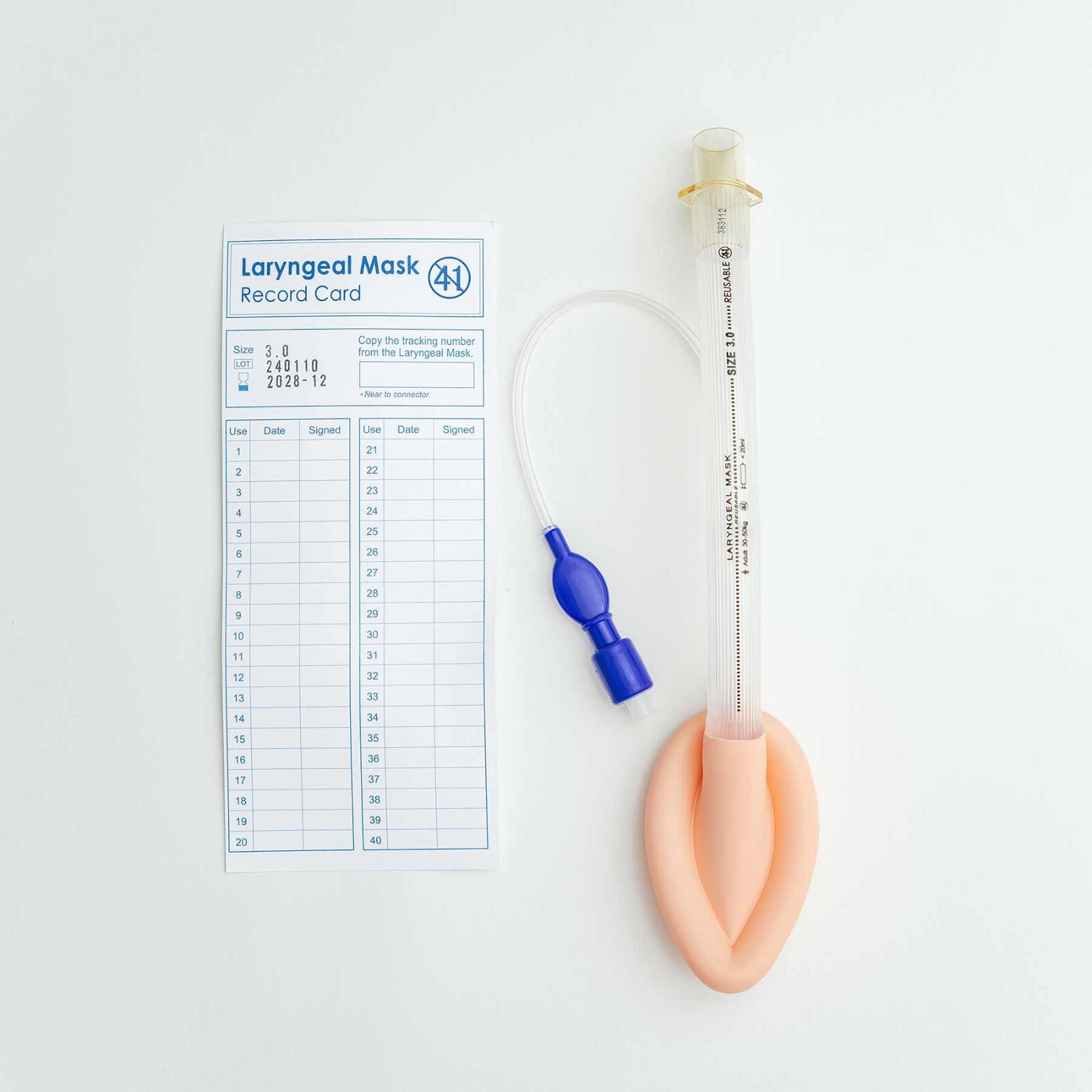 Laryngeal Mask Airway, Standard Reusable, qty 1 of each size 3, 4, 5 (3 total) Laryngeal Mask Airway, Standard Reusable, qty 1 of each size 3, 4, 5 (3 total)