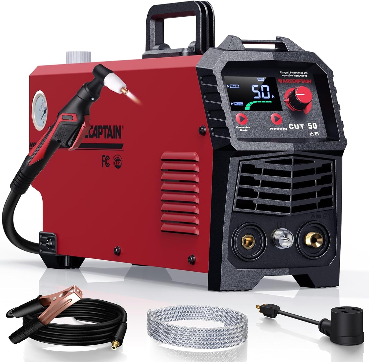Arccaptain CUT50 CUT55 LED CUT55 Pro Plasma Cutter 110V/220V Dual Voltage Arccaptain CUT50 CUT55 LED CUT55 Pro Plasma Cutter 110V/220V Dual Voltage